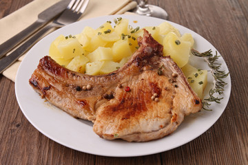 chop pork with potato