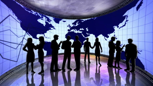 Business People and Monitor - HD1080