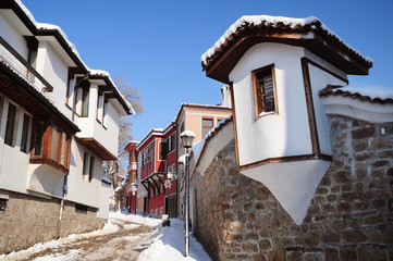street of Plovdiv`s Old Town