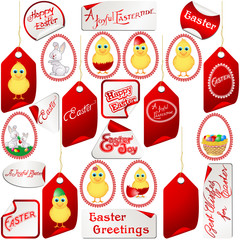 Easter Holiday red price tag set for your easy SALE