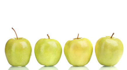 juicy sweet apples isolated on white