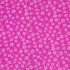 white flowers printing on pink clothes