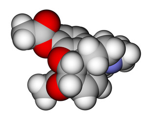 Heroin molecular model