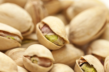 Shelled pistachio background