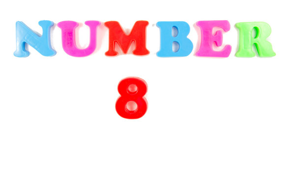 Number 8 Written In Fridge Magnets