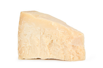 Piece of resh parmesan cheese.