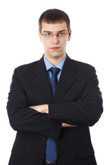 Young business man isolated on white background