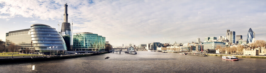 London skyline seen from the Tower bridge - 38578397