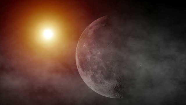 Sun and moon fog space  2