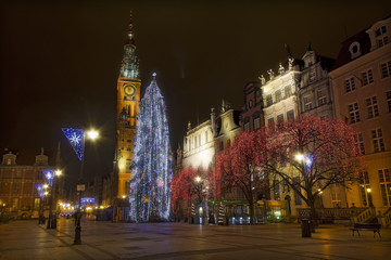 Fototapeta na wymiar Christmas in Gdańsk