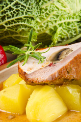 fleisch rouladen mit paprika