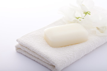 Soap and  towel
