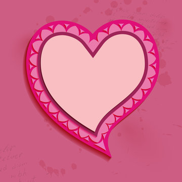 Valentine's day pink heart bubble.