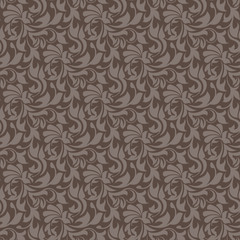 Brown seamless wallpaper pattern.