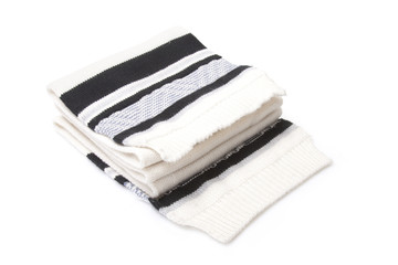 White scarf on white background