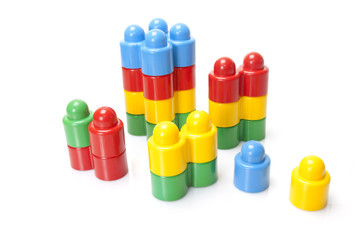 colour kids constructor on white background