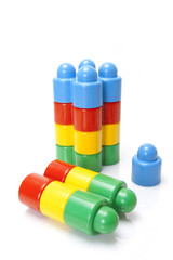 colour kids constructor on white background