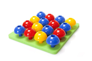 colour mosaic on white background