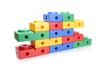 colour kids constructor on white background