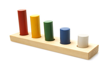 wooden toy on white background