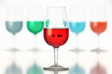 closeup of glass colored