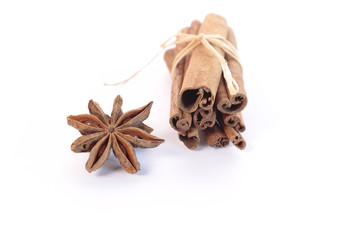 Star anise and cinnamon