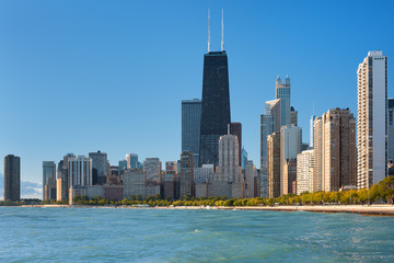 View of Chicago and Michigan lake