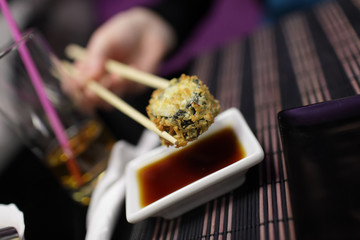 Taking of hot roll