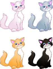 Collection de dessins animés de chat