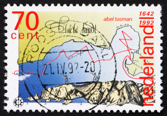 Postage stamp Netherlands 1992 Discovery of New Zealand and Tasm