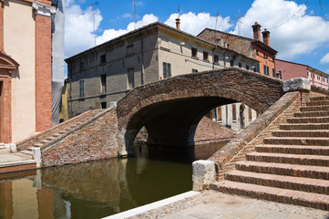 Cops bridge. Comacchio. Emilia-Romagna. Italy.