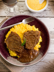 braised meat with  porridge