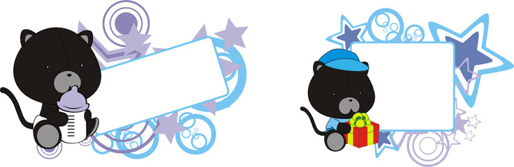 panther baby cartoon copyspace