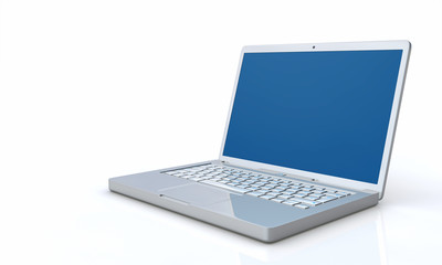 Silver blue Laptop