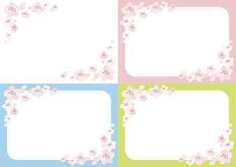 桜のフレーム4種類
