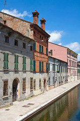 View of Comacchio. Emilia-Romagna. Italy.