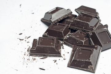 chocolate on a white background