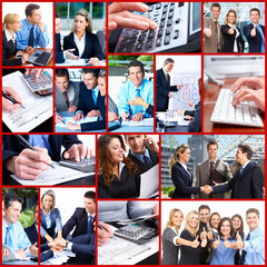 Business people collage.