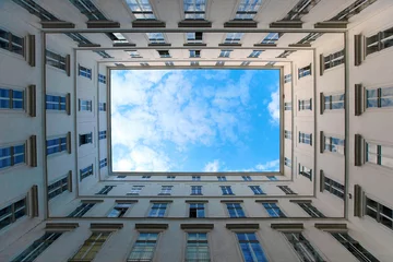 Foto op Canvas sky over city © eugenebuzuk