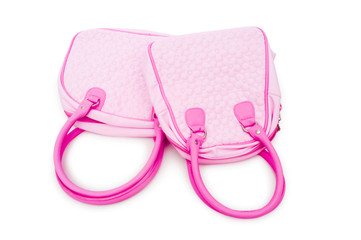 Woman accessory - stylish bag on white