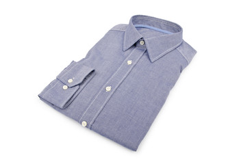 Blue shirt isolated on the white