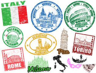 Stamps with Italy