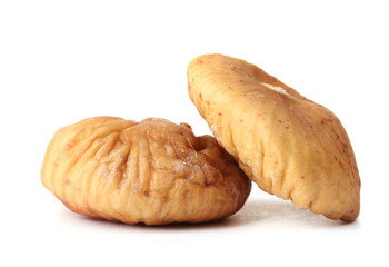 delicious dried figs isolated on white