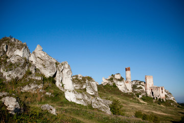 Fototapeta na wymiar Stare ruiny zamku w pobliżu Częstochowy