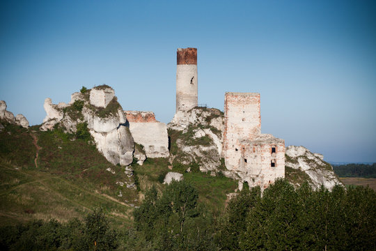 old castle ruins near czestochowa