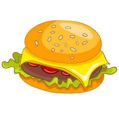 Cartoon Food Hamburger