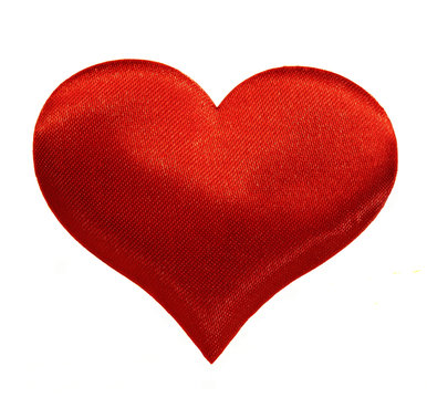 Silk red heart