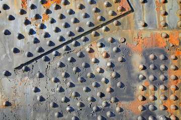 Old rusty rivets on Steel Bridge