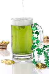 Green beer for St Patrick's Day