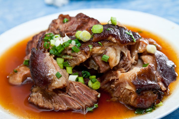Steam pork leg